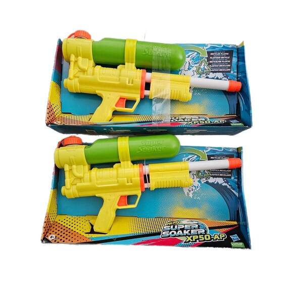 NEW! Lot Of (2) Limited Edition 2021 Nerf Super Soaker XP50-AP Water Squirt Guns - Picture 1 of 8